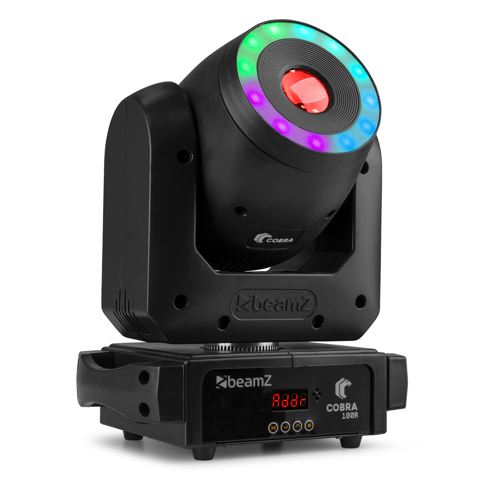 BeamZ Cobra 100R spot 100 Watt Moving Head met RGB LED Ring