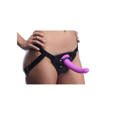 XR Brands Navigator - Silicone G-Spot Dildo with Harness