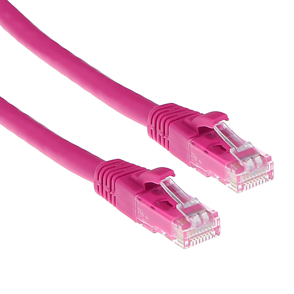 ACT IB2400 U/UTP CAT6A Patchkabel Snagless Roze - 50 cm