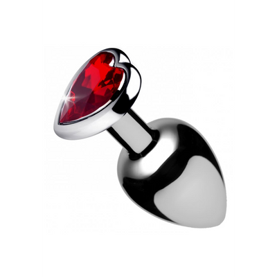 XR Brands Red Heart Gem - Butt Plug - Large