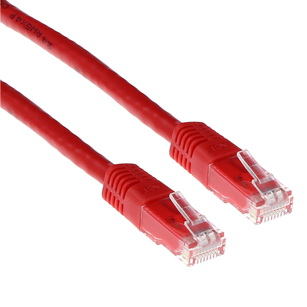 ACT IB3701 U/UTP CAT6A Patchkabel Rood - 1 meter