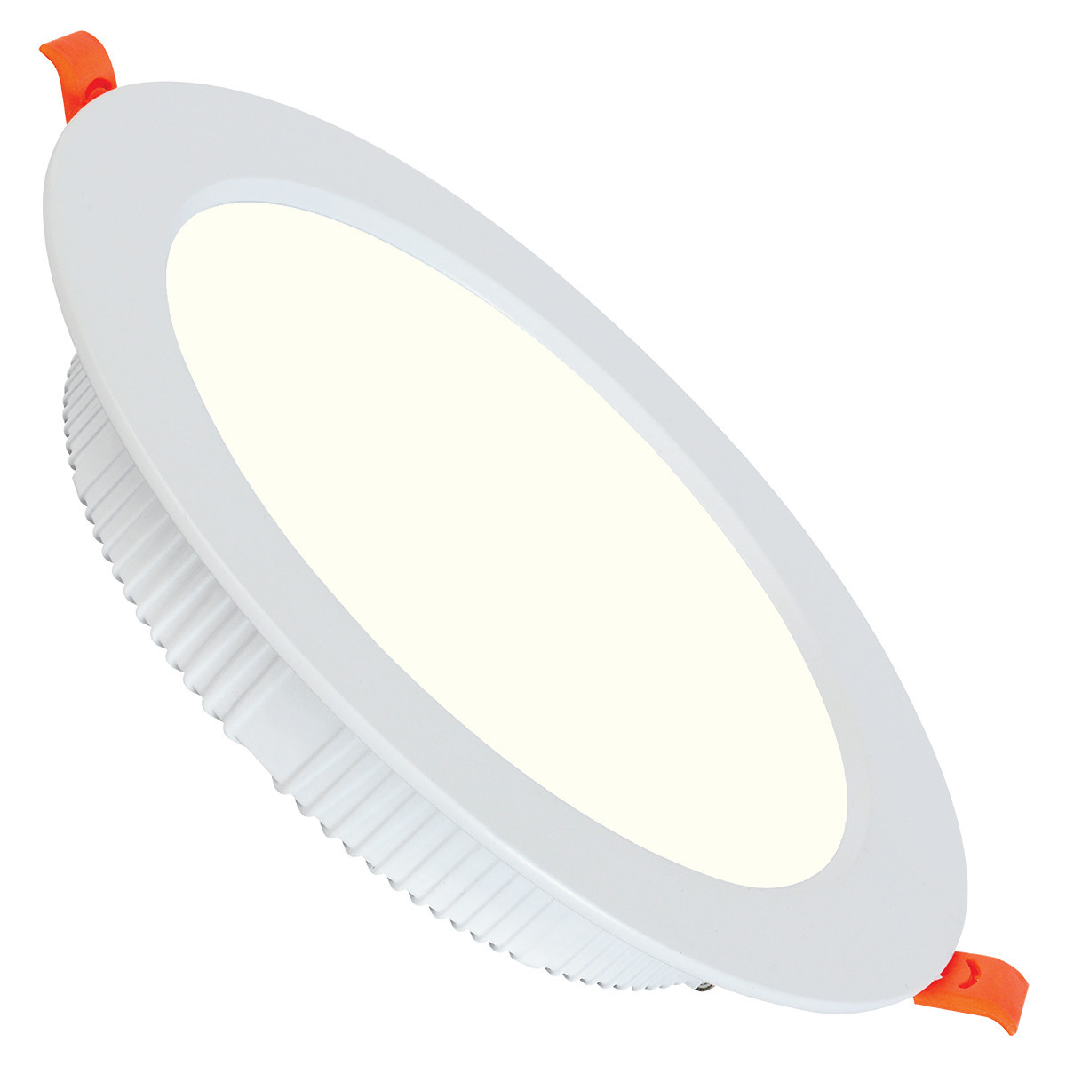 LED Downlight - Alexy - Inbouw Rond 30W - Natuurlijk Wit 4200K - Mat Wit Aluminium - Ø230mm