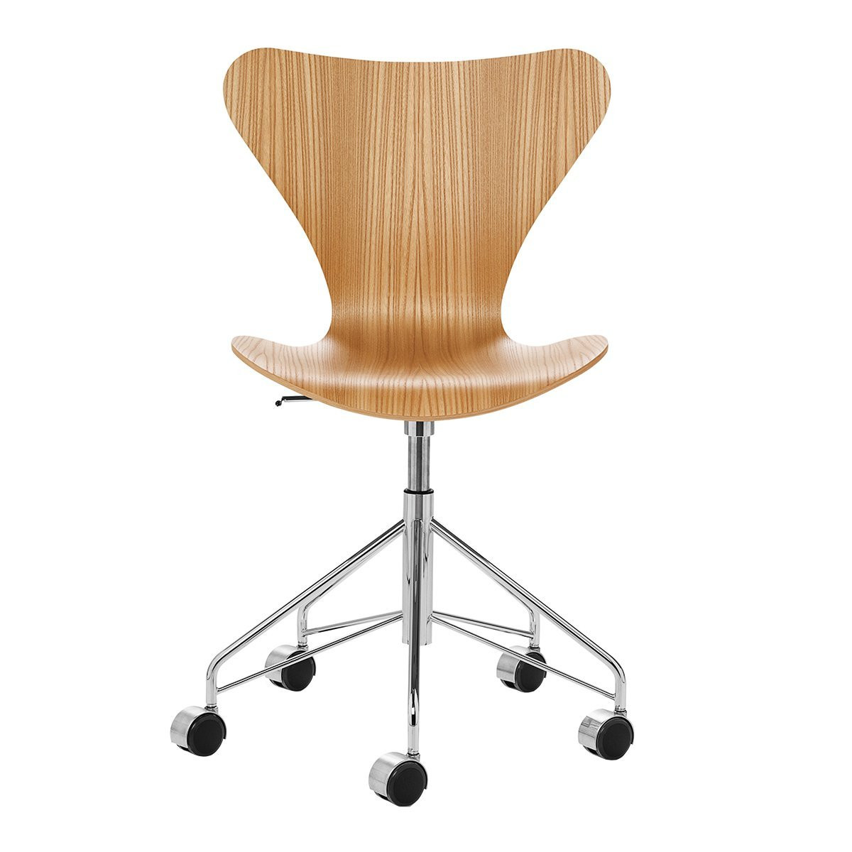 Fritz Hansen Series 7 Bureaustoel Zonder Armleuning - Iepen Fineer