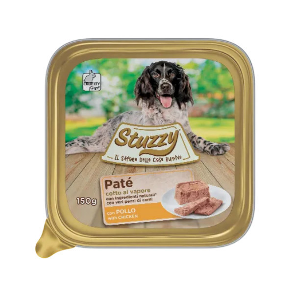 Stuzzy Paté met kip hondenvoer 150 gr. 4 trays (88 x 150 g)