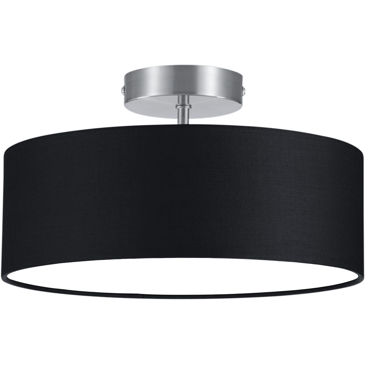 LED Plafondlamp - Plafondverlichting - Trion Hotia - E14 Fitting - 2-lichts - Rond - Mat Zwart - Aluminium