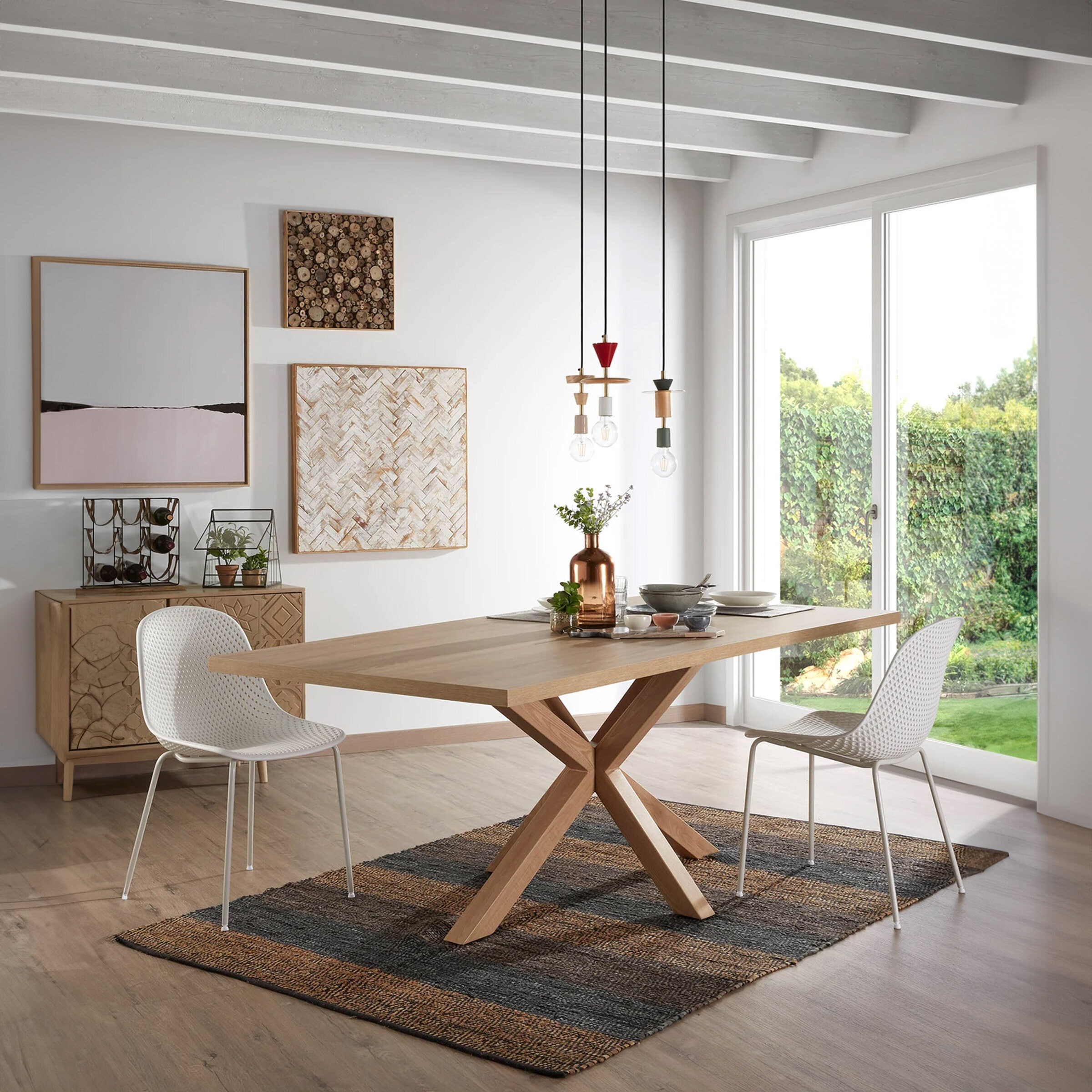 Kave Home Eettafel Argo Eiken - Naturel