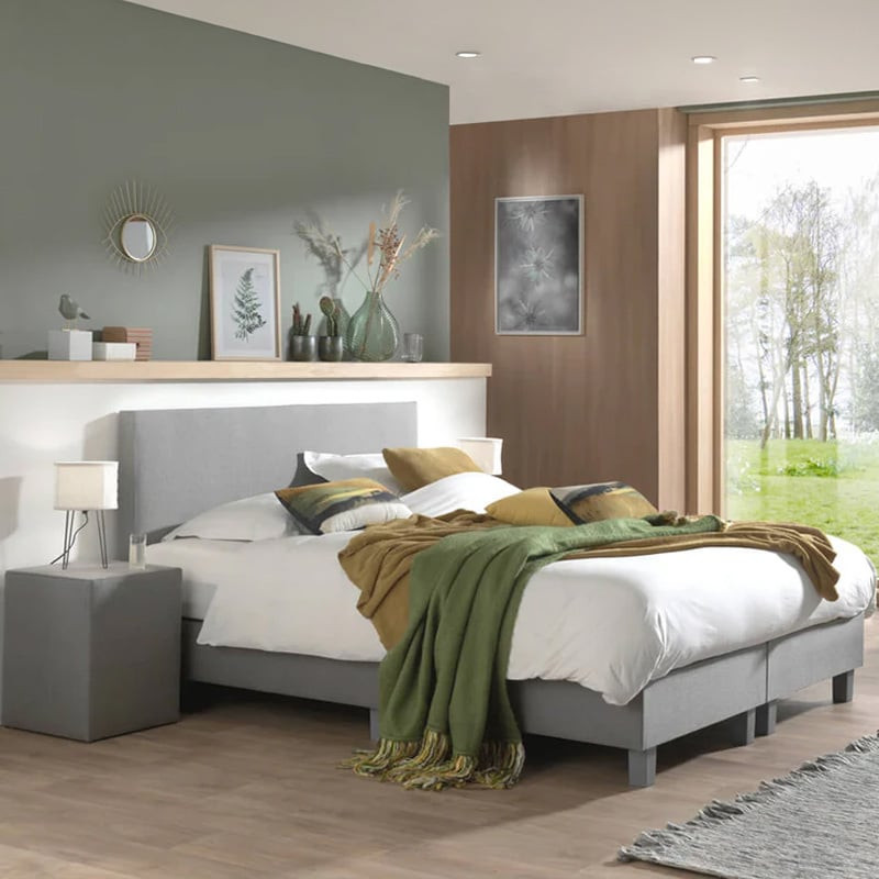 1-Persoons Boxspring Julia Relax - Zwart 90x220 cm - Pocketvering - Inclusief Topper - Dekbed-Discounter.nl