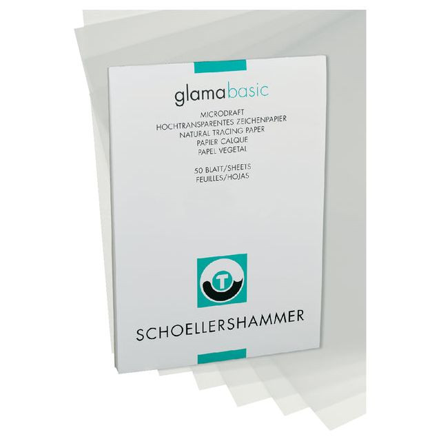 Ontwerpblok Schoellershammer A4 80-85gr transparant 50vel | 10 stuks