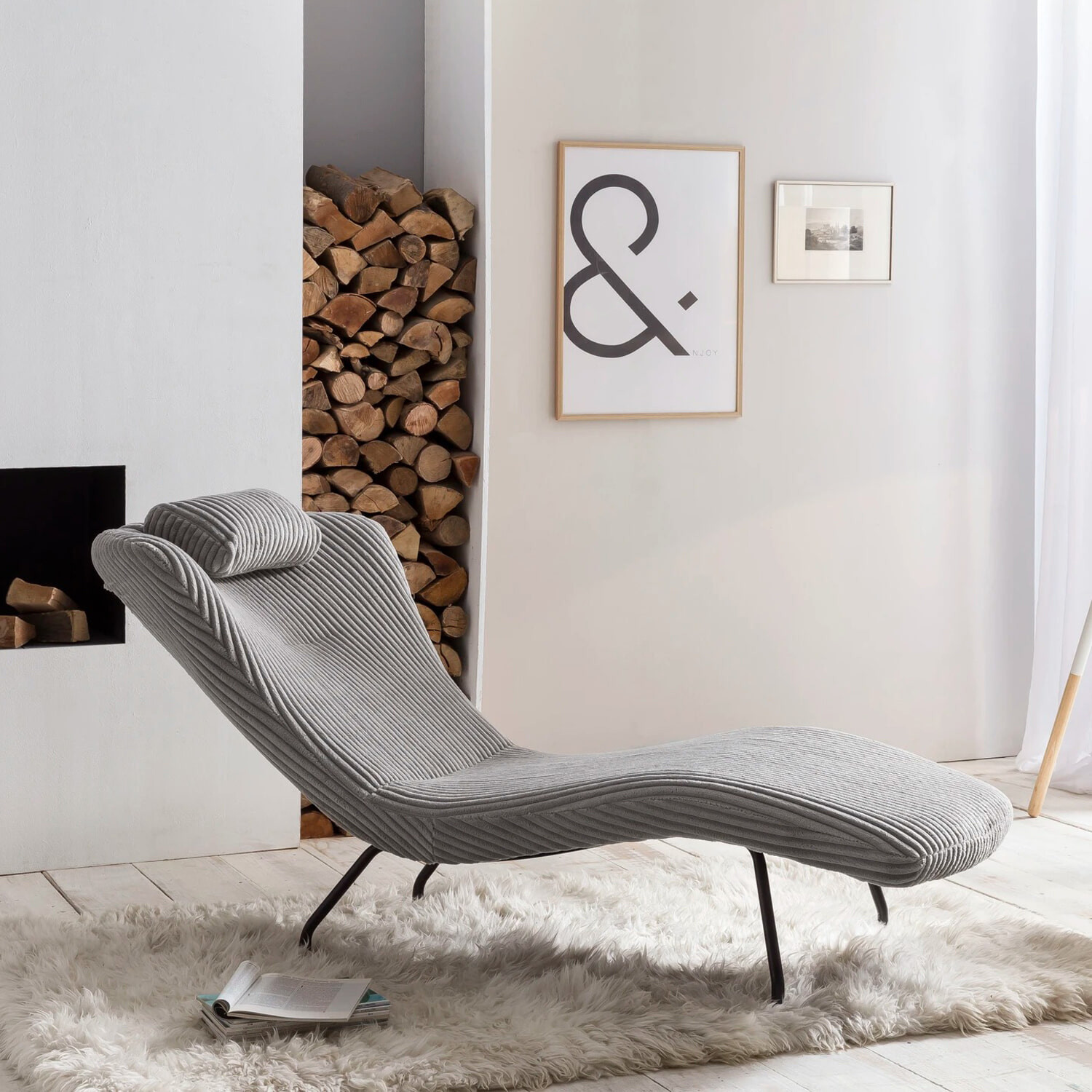 Artistiq Relaxfauteuil Cathy Rib - Lichtgrijs