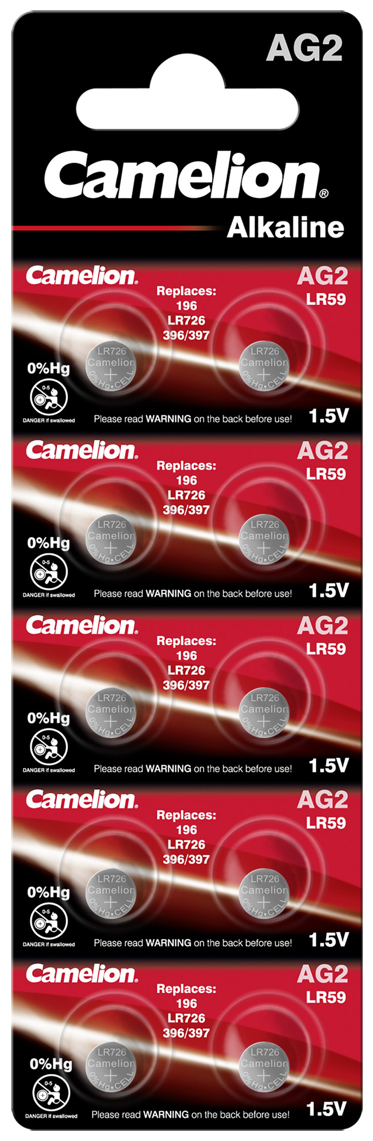 Camelion AG2 - LR726 10x