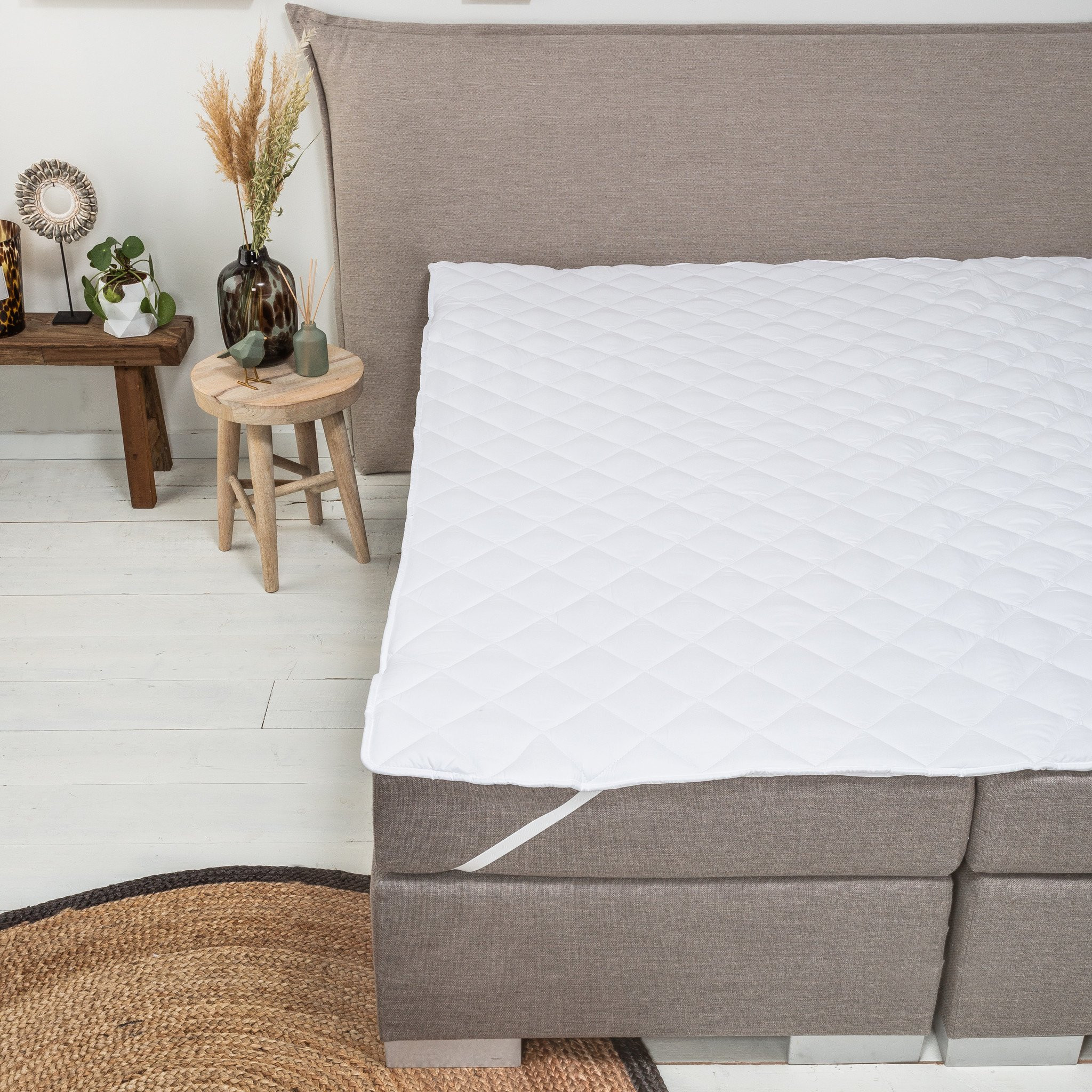 Oplegmatras Basic Aloë Vera - 90x200 cm - Luna Bedding - Dekbed-Discounter.nl