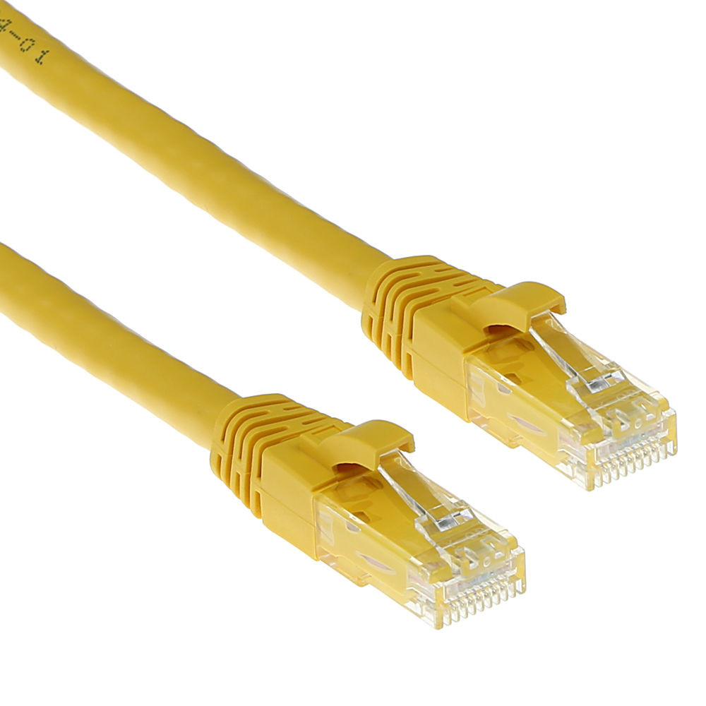 ACT IB2805 U/UTP CAT6A Patchkabel Snagless Geel - 5 meter