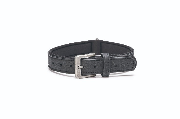 Beeztees Balacron Ax kunstleer zwart halsband hond 47-57cm x 30mm