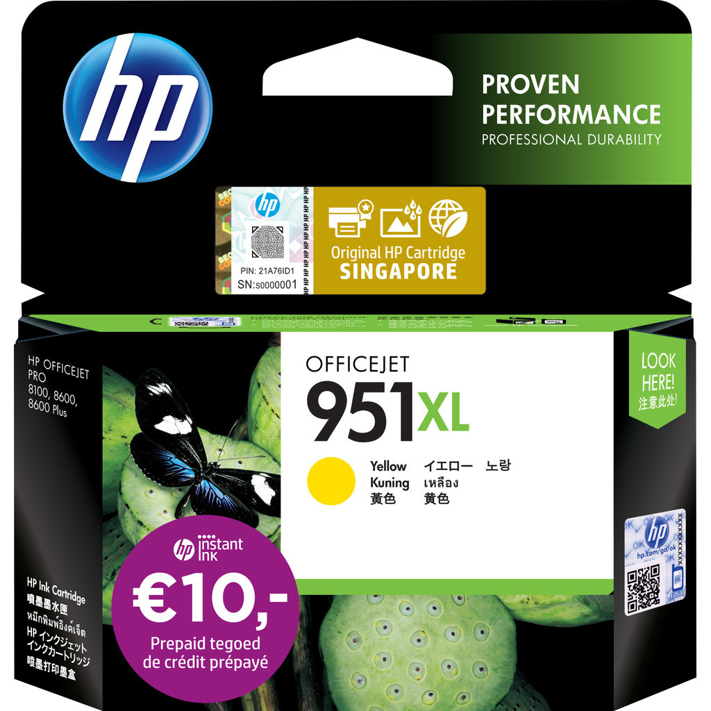 HP 951XL Cartridge Geel