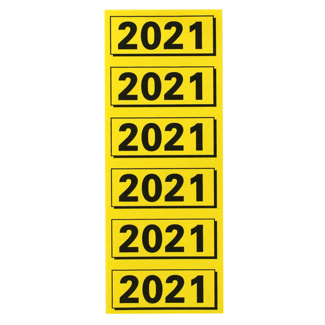 Rugetiket Elba 2021 geel met zwarte opdruk | Zak a 120 stuk