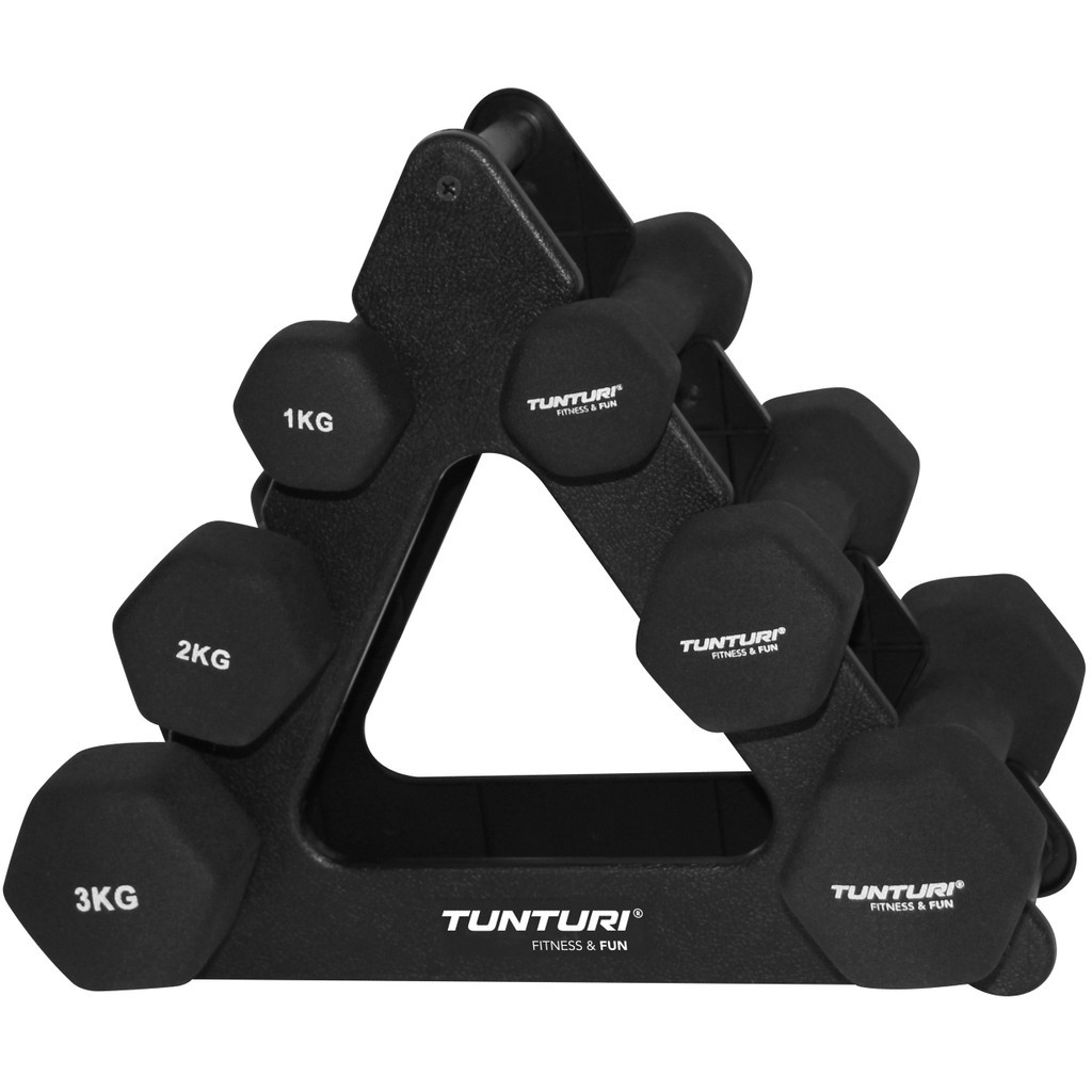 Tunturi Neopreen Dumbbellset 1 + 2 + 3 kg