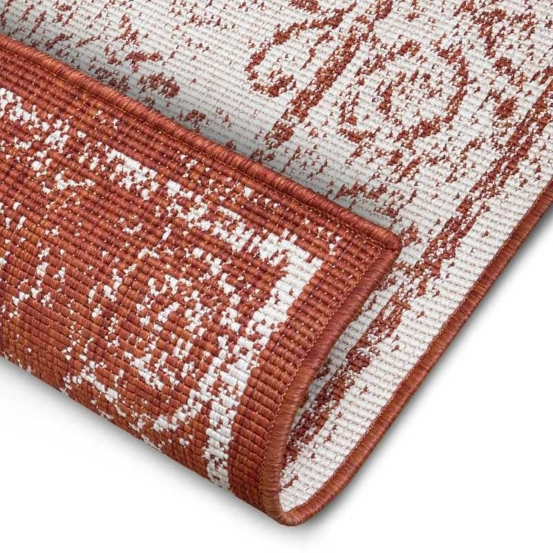 Dubbelzijdig vloerkleed Triomphe Terra Crème Rood - NORTHRUGS Twin Supreme - 80x150 cm - Rechthoek - Dekbed-Discounter.nl