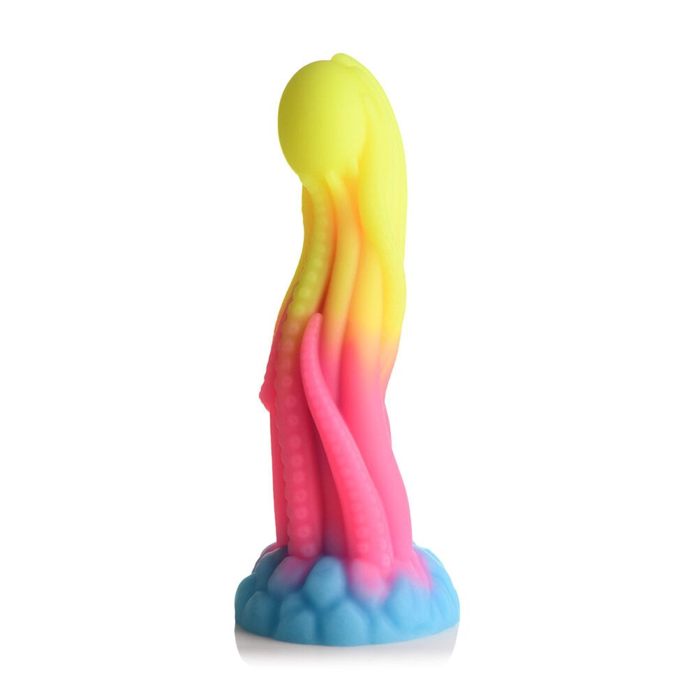 XR Brands Tenta Glow - Glow-in-the-Dark Silicone Dildo