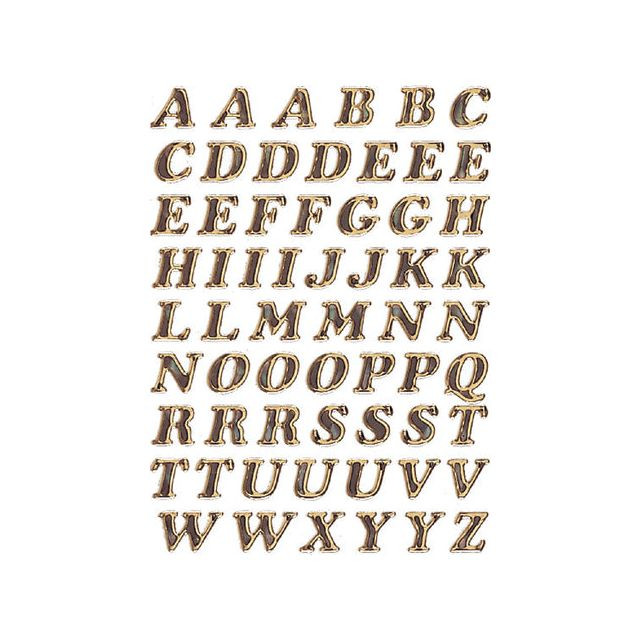 Etiket HERMA 4192 8mm letters A-Z goudfolie 61stuks