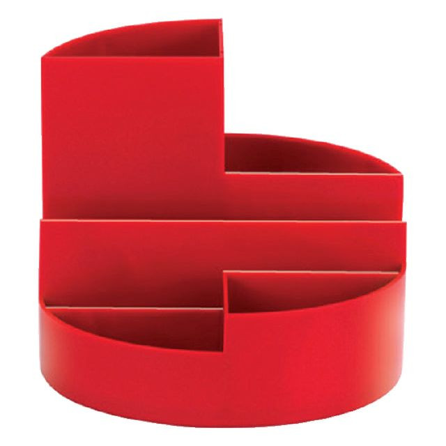 MAUL bureauorganizer pennenbak Roundbox Ø14x12.5cm, 7 vaks, rood