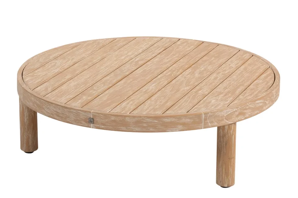 4 Seasons Outdoor | Koffietafel Sem Brushed Teak Ø80 cm x 32(h) cm