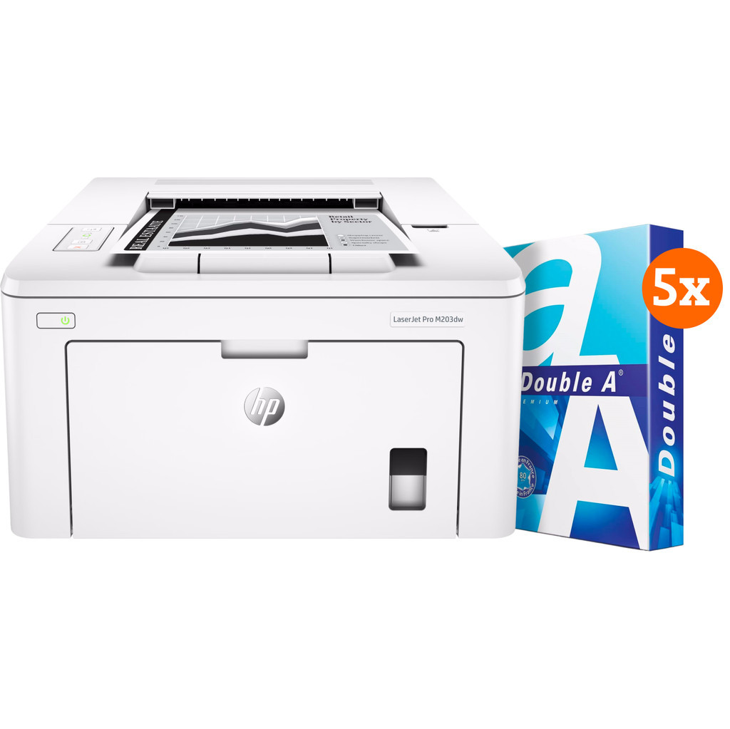 HP LaserJet Pro M203dw + 2.500 vellen A4 papier