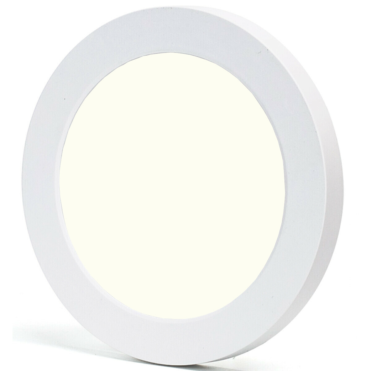 LED Downlight Pro - Aigi Foka - Inbouw/Opbouw - Rond - 12W - Natuurlijk Wit 4000K - Mat Wit - Kunststof