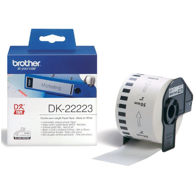 Etiket Brother DK-22223 50mm thermisch 30-meter wit papier