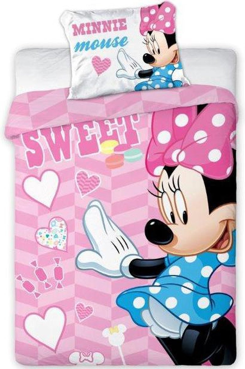 Disney Minnie Mouse dreumesdekbedovertrek - 100 x 135 cm - Katoen