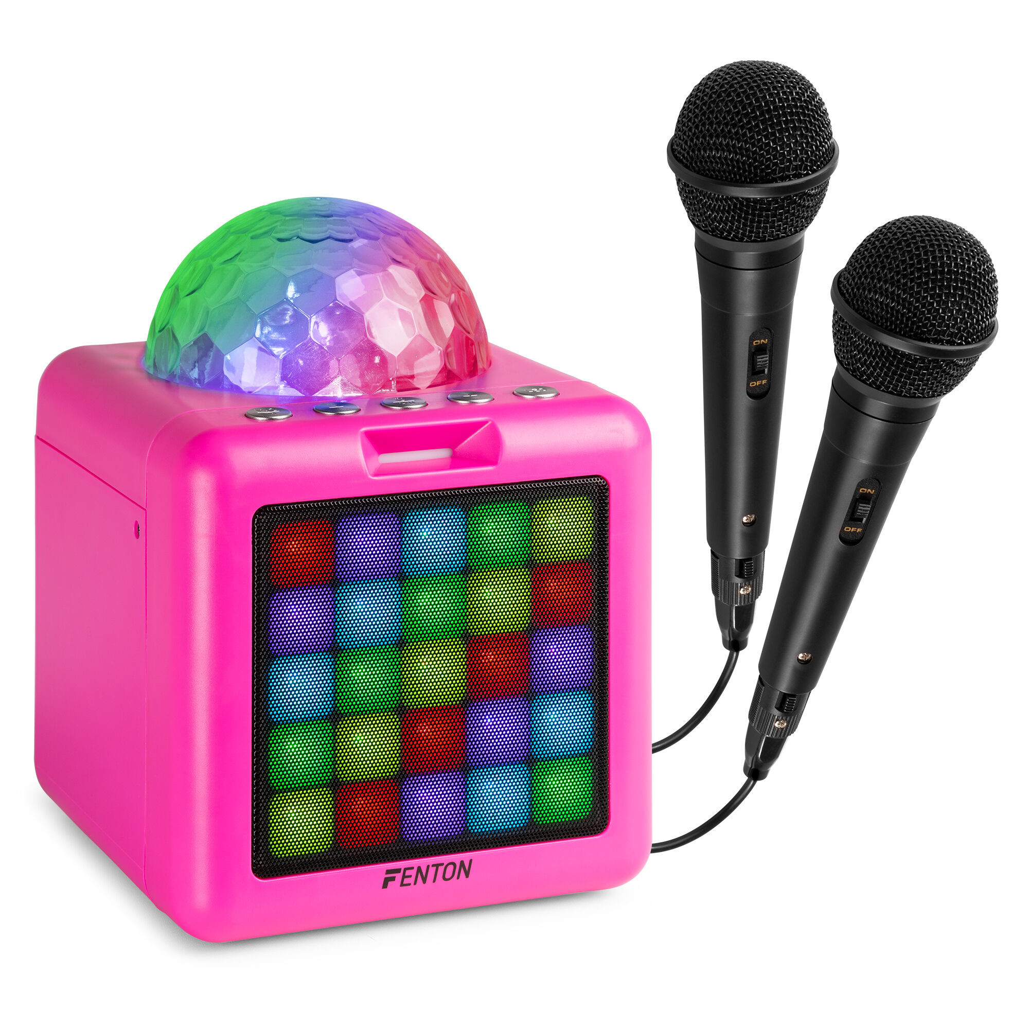 Fenton KAR15P karaokeset met Bluetooth en 2 microfoons - Inclusief