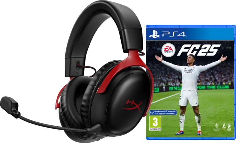 HyperX Cloud III Wireless Rood + EA Sports FC 25 PS4