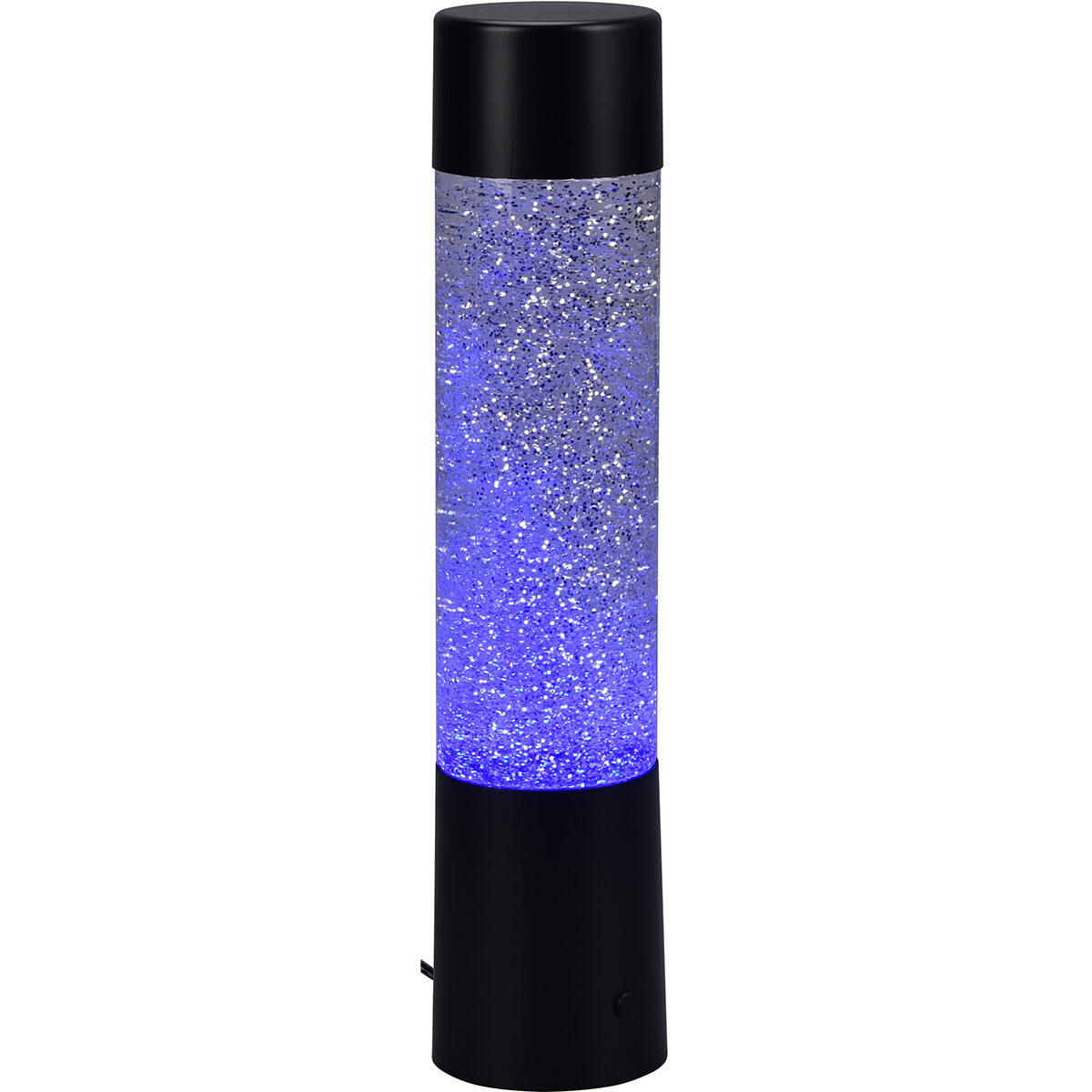 LED Tafellamp - Trion Wuka Glitter - 0.9W - Warm Wit 3000K - Rond - Mat Zwart - Kunststof