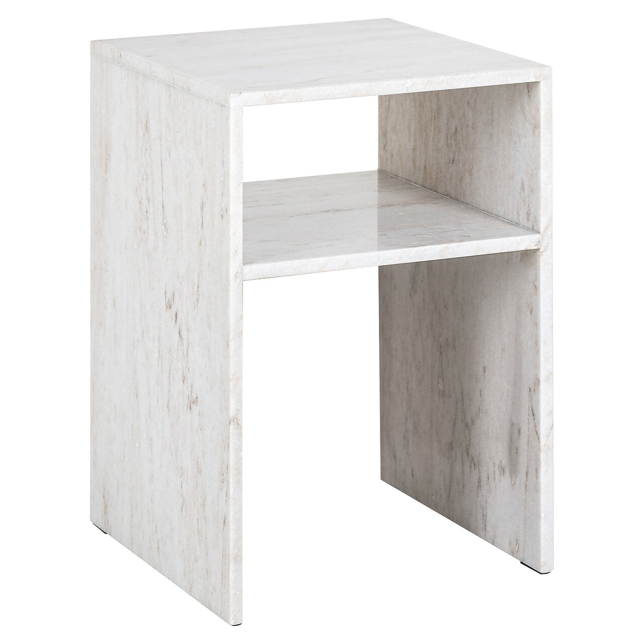 Richmond Bijzettafel Moran Marmer, 35 x 35cm - Beige - Vierkant