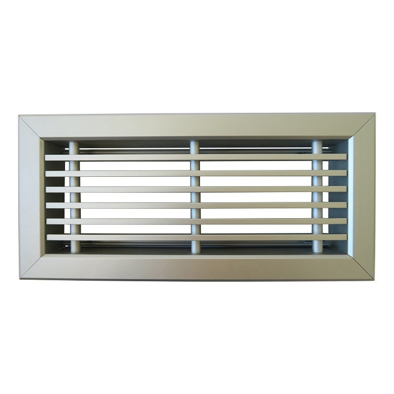 Vloerrooster Deluxe 250 X 100mm (past In Brink Maat 254 X 102mm) Met Volumeregelklep - Aluminium