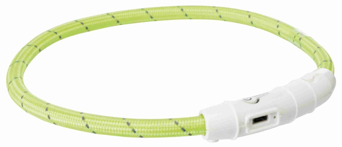 Trixie Flash Lichtgevende Band USB TPU/nylon groen 65 cm