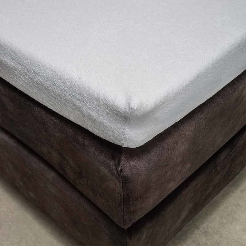 Hoeslaken Badstof - Topper - 160x200 cm - Taupe - Fresh and Co - Dekbed-Discounter.nl