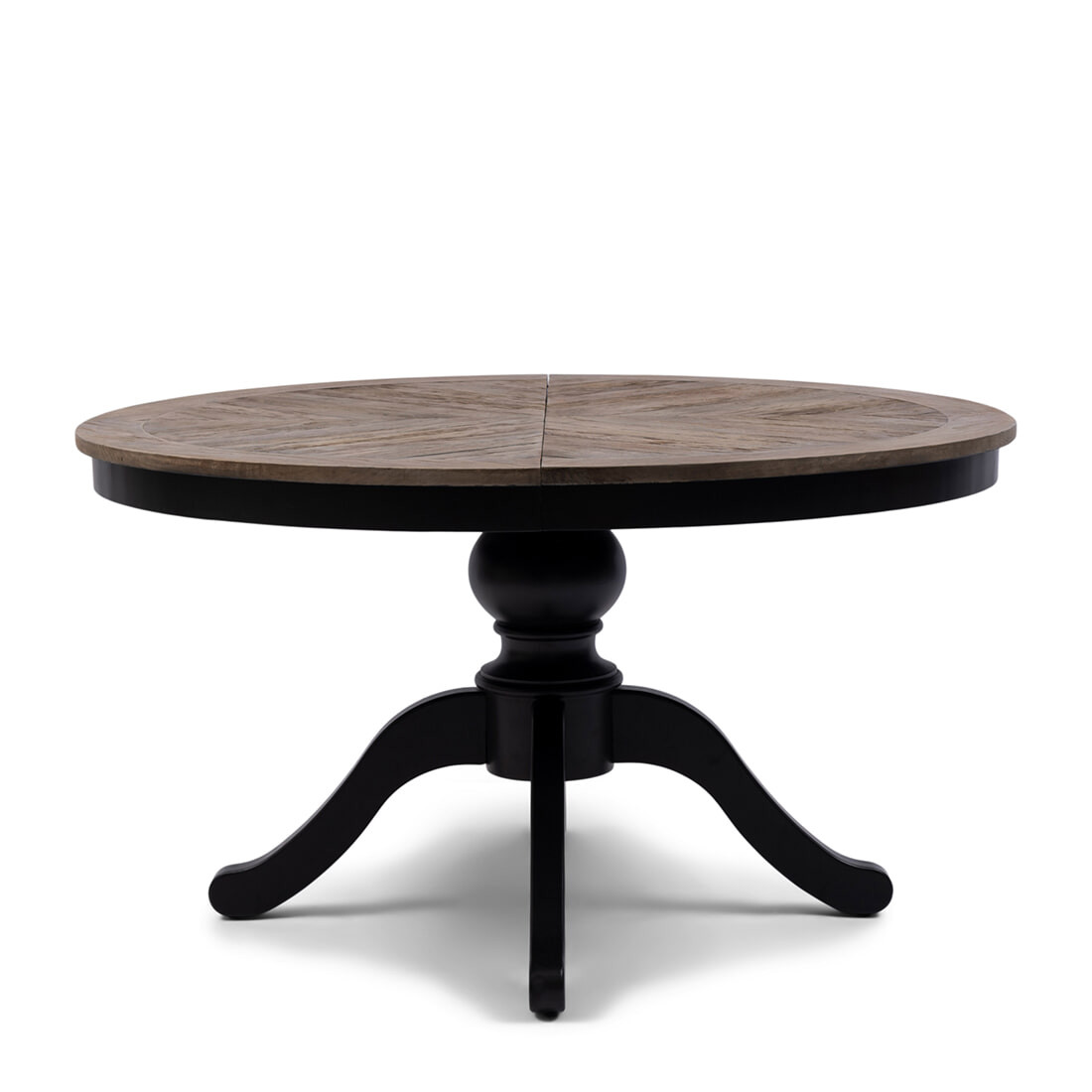 Rivièra Maison Uitschuifbare Eettafel Le Marais Eikenhout, 140/190 x 140cm - Black - Rond