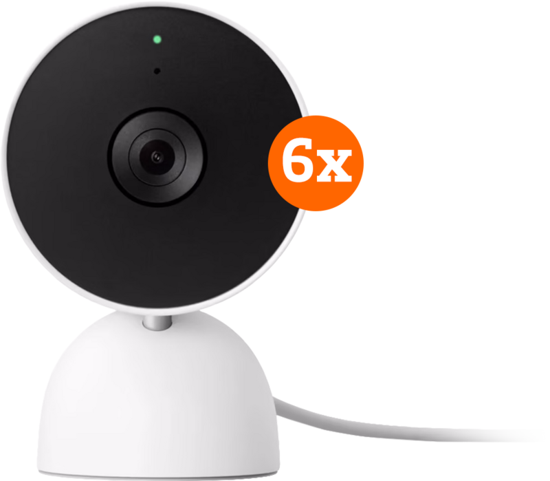 Google Nest Cam Indoor Wired 6-pack