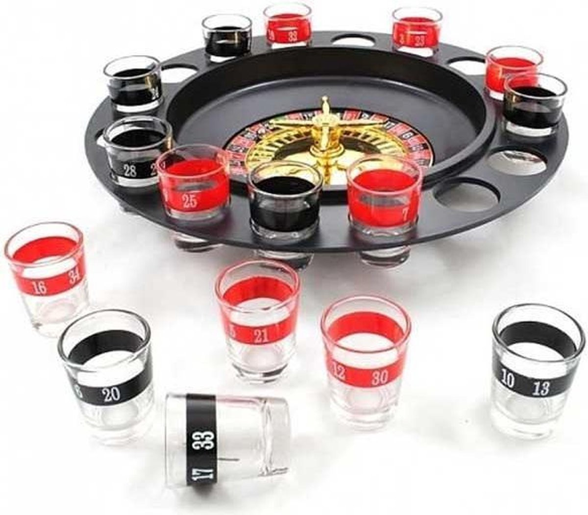 Party Drink Roulette met 16 Glaasjes - Drankspel