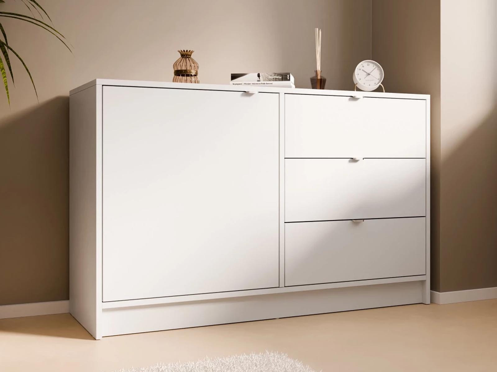 Dressoir MAURA 1 deur 3 lades wit