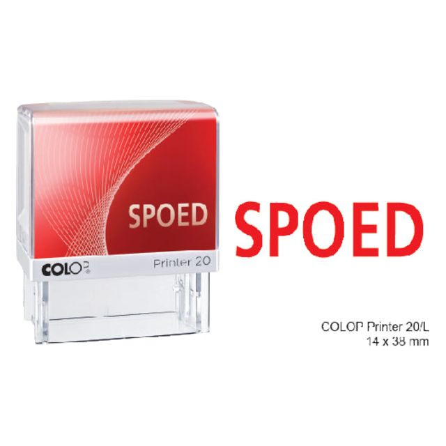 Woordstempel Colop Printer 20 spoed rood