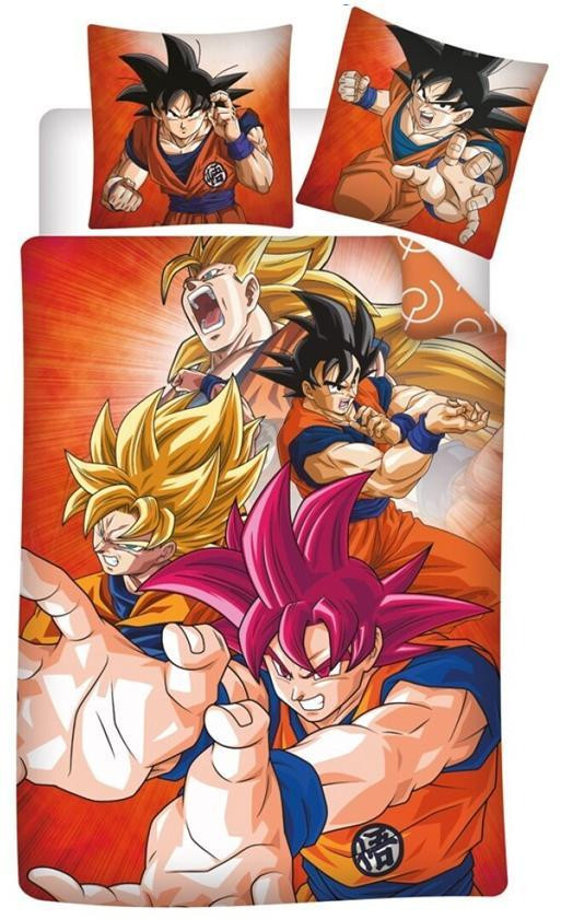 Dragon Ball Z dekbedovertrek 140 x 200 cm - Oranje - Polyester