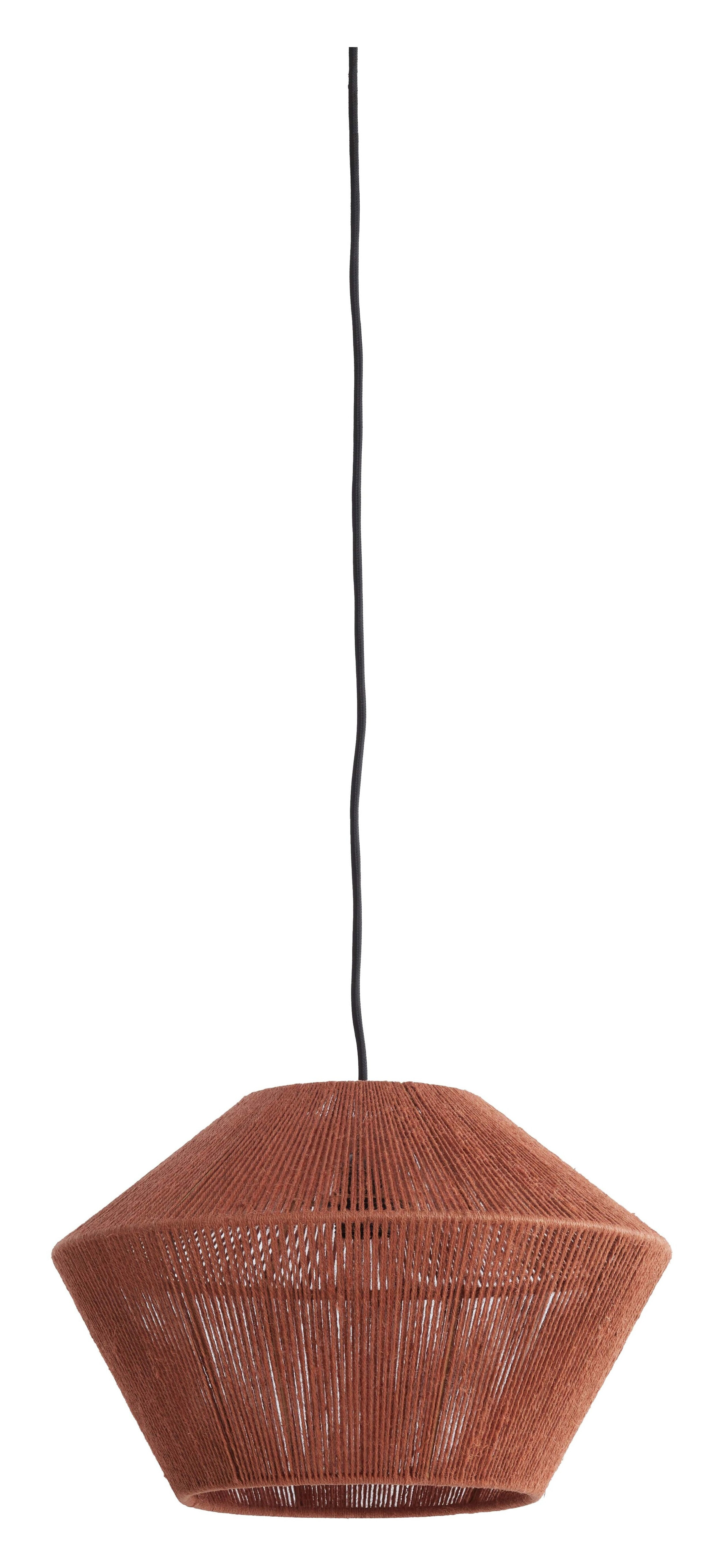 Light & Living Hanglamp Fugia Jute - Steenrood