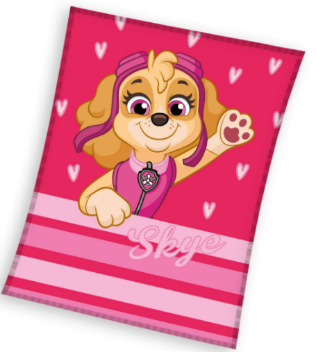 Paw Patrol fleece plaid roze 110x140cm