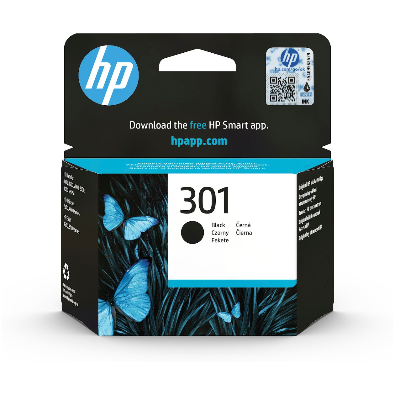 HP 301 Cartridge Inkt Zwart