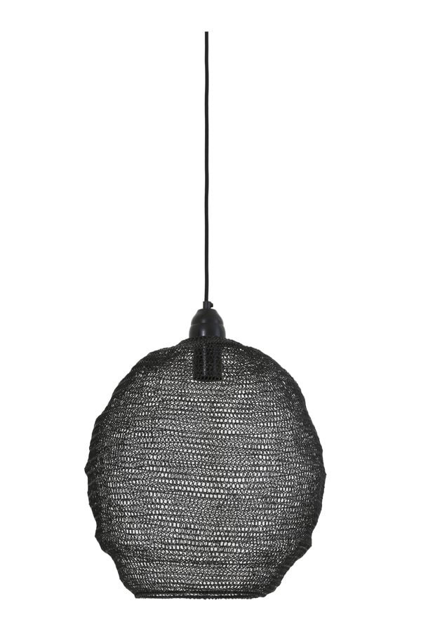 Light & Living Hanglamp 'Nina' 38cm, gaas glans zwart