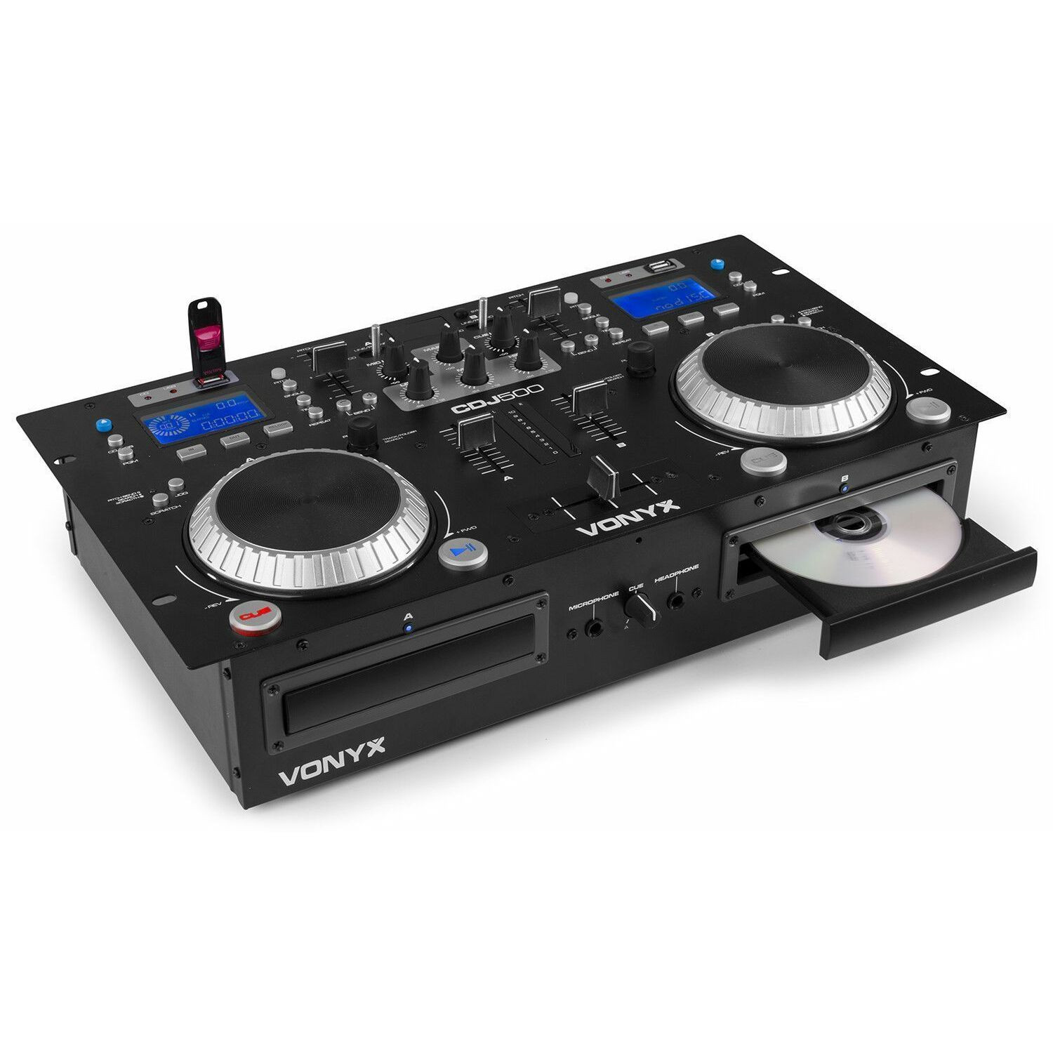 Retourdeal - Vonyx CDJ500 CD/USB speler met Bluetooth, mixer en