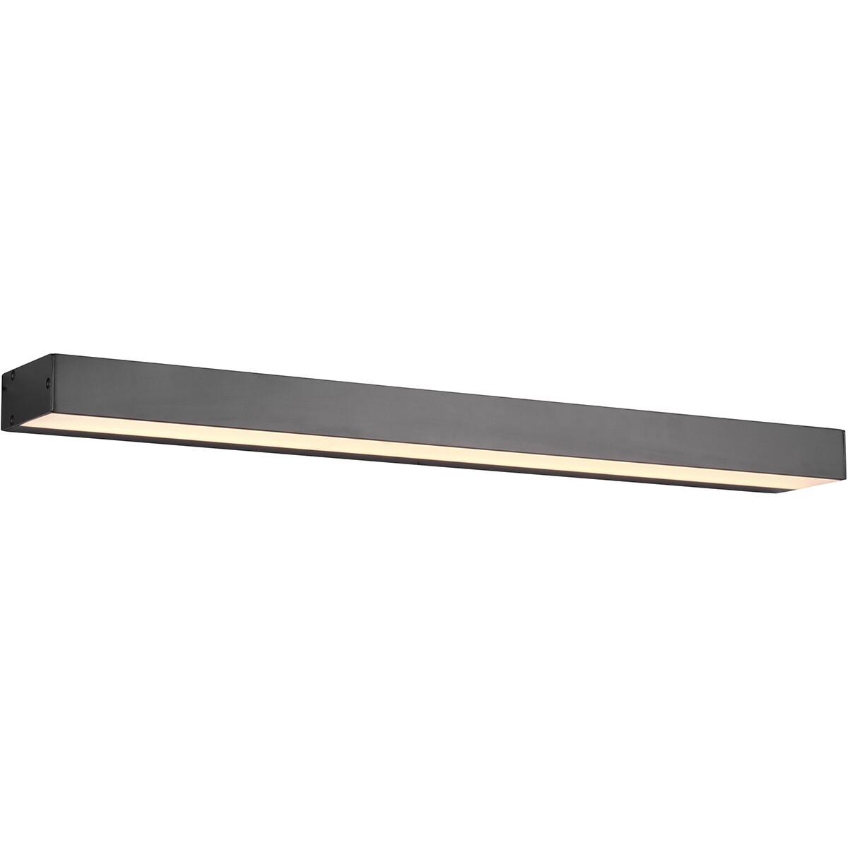 LED Wandlamp - Trion Rolan - Up en Down - 8W - Warm Wit 3000K - Rechthoek - Mat Zwart - Aluminium