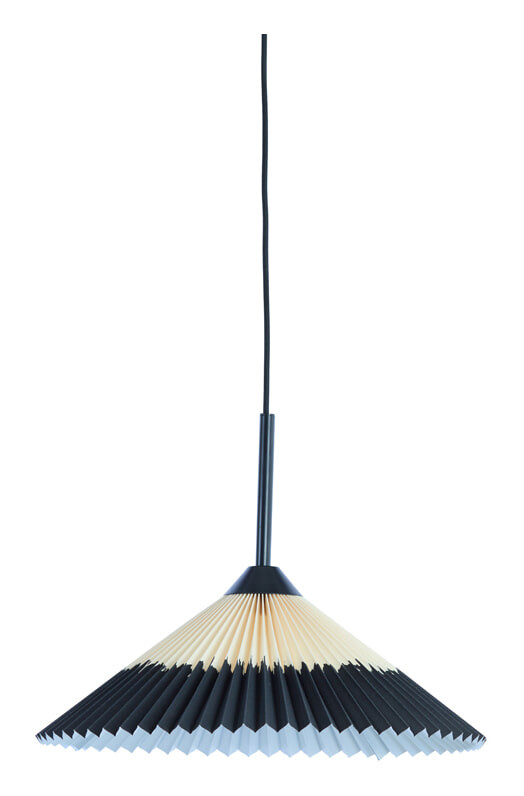 Light & Living Hanglamp Pleated - Zwart