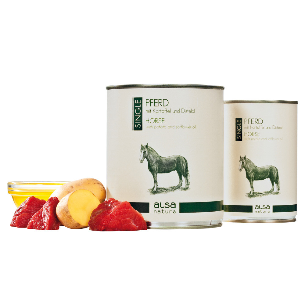 alsa-nature SINGLE Paard met aardappel, 800 g, Aantal: 12 x 800 g